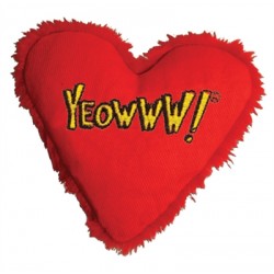 Yeowww Hart Met Catnip Rood 10 CM