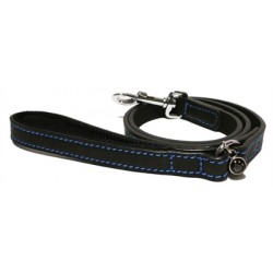 Rosewood Luxury Leather Lijn Hond Leer Luxe Zwart 1,9X100 CM