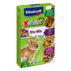 Vitakraft Dwergkonijn Krackers Noot/Bosvruchten/Groenten 3 IN 1