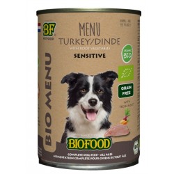 Biofood Organic Hond Kalkoen Menu Blik 400 GR (12 stuks)