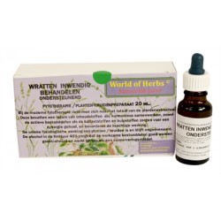 Dierendrogist World Of Herbs Fytotherapie Wratten Uitwendig/Inwendig Behandelen 2X20 ML