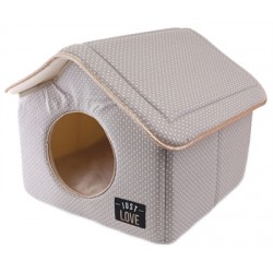 Martin Sellier Hondenmand Kattenmand Huis Just Love Taupe 43X43X40 CM